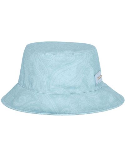 Chapeau en coton Etro bleu