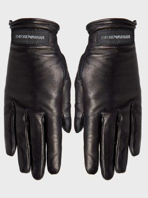 Черные перчатки Emporio Armani