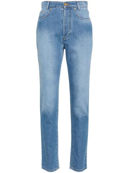 Højtaljet skinny jeans Moschino blå