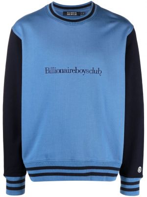 Bavlnený sveter s výšivkou Billionaire Boys Club modrá