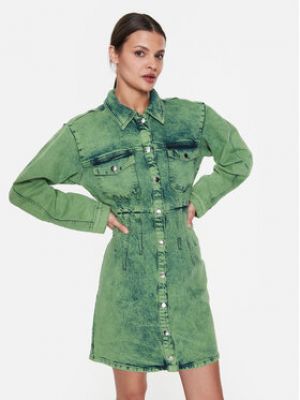 Priliehavé košeľové šaty Gestuz zelená