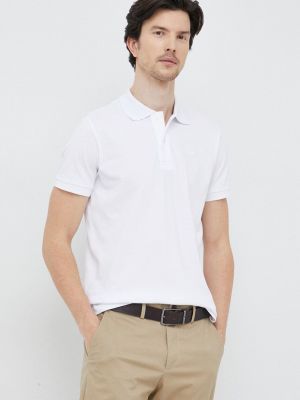 Памучна тениска с дълъг ръкав Geox бяло