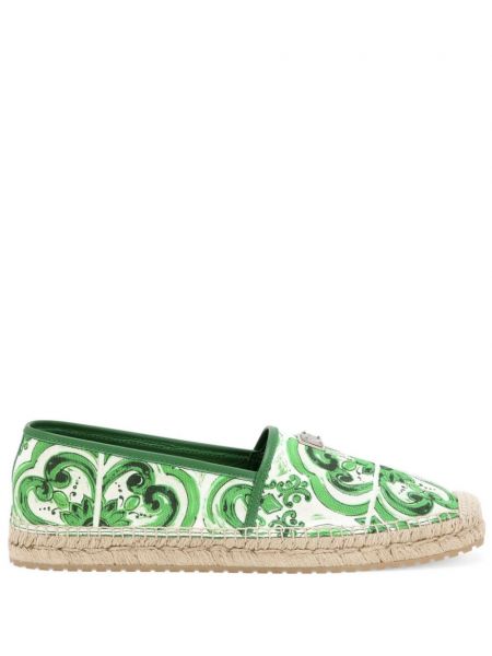 Painettu espadrillot Dolce & Gabbana vihreä