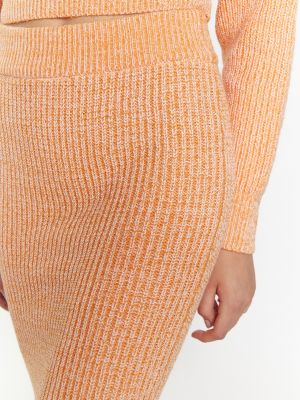Suknja s melange uzorkom Mymo narančasta