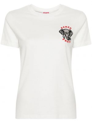 T-shirt mit stickerei aus baumwoll Kenzo weiß