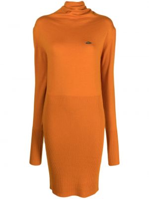 Šaty s výšivkou Vivienne Westwood oranžová