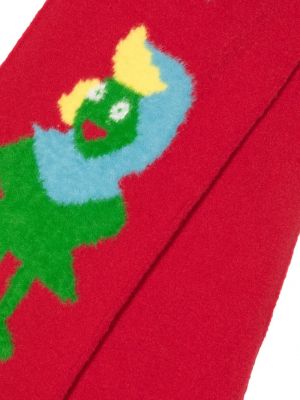 Echarpe en tricot Chopova Lowena rouge