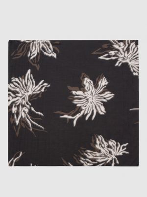 Платок в цветочек с принтом Brunello Cucinelli черный
