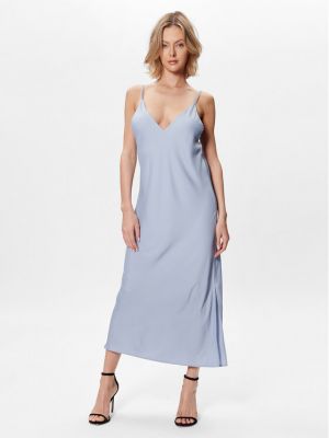 Koktel haljina slim fit Calvin Klein plava