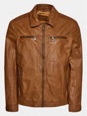 Кожаная куртка Mustang коричневая