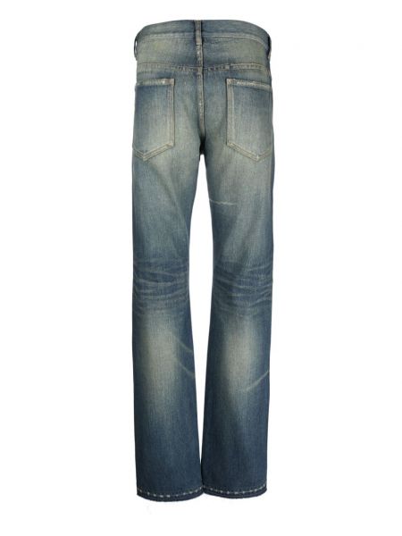 Distressed straight jeans Givenchy blau