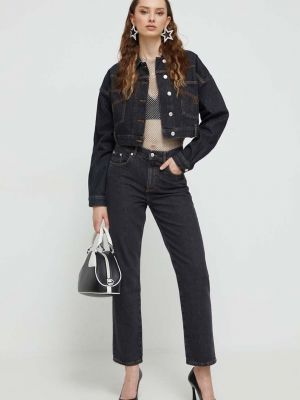 Traper jakna oversized Moschino Jeans crna