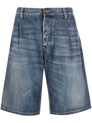 Kratke jeans hlače z visokim pasom Dolce & Gabbana modra