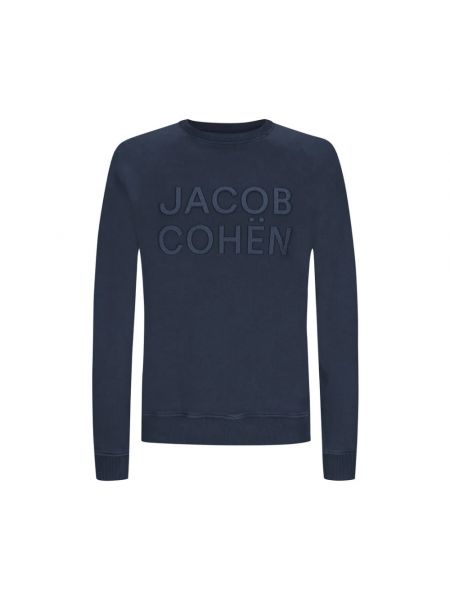 Aksamitna bluza casual sportowa Jacob Cohen niebieska