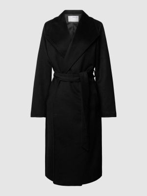 Płaszcz z paskiem Selected Femme czarny