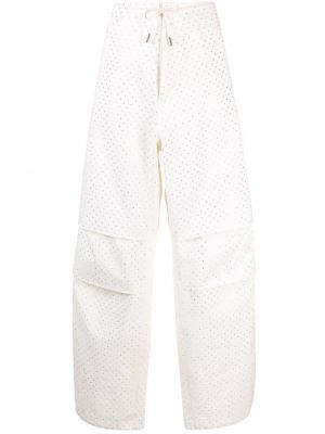 Křišťálové rovné kalhoty Darkpark bílé