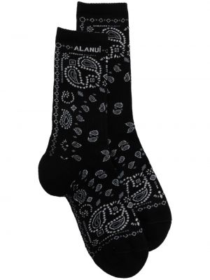Чорапи с принт с пейсли десен Alanui черно