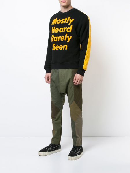 Sweatshirt mit print Mostly Heard Rarely Seen schwarz