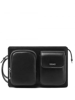 Kožna torbica s printom Versace
