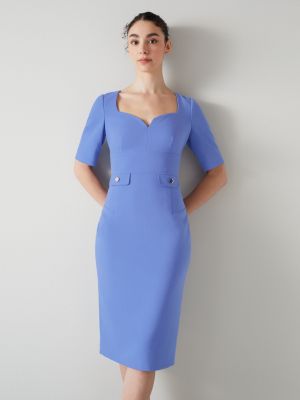 Платье свободного кроя из крепа L.k.bennett синее