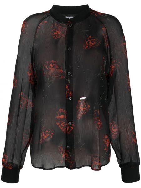 Прозрачна блуза с принт Dsquared2