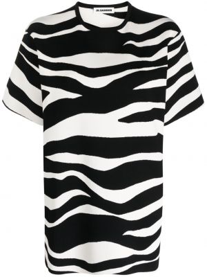 Tričko s potlačou so vzorom zebry Jil Sander