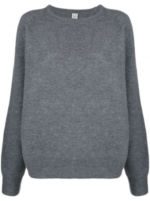 Sweter wełniany Toteme szary