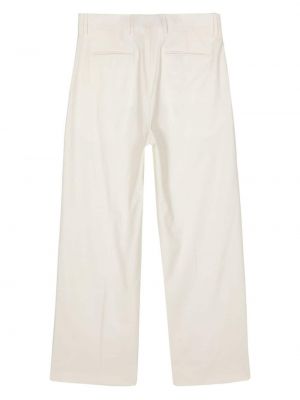 Pantalon droit en crêpe Canaku blanc