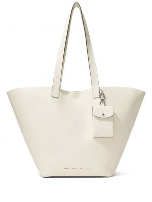Δερμάτινη τσάντα shopper Proenza Schouler White Label λευκό