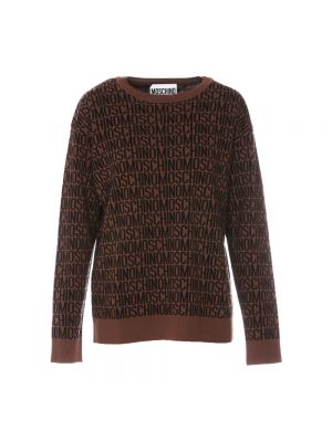 Sweter Moschino brązowy