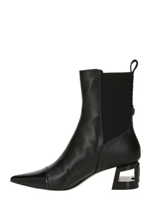 Členkové čižmy na podpätku Karl Lagerfeld čierna