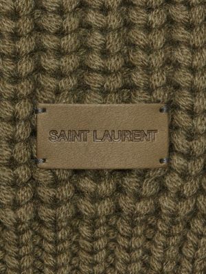 Kašmírový šál Saint Laurent zelený