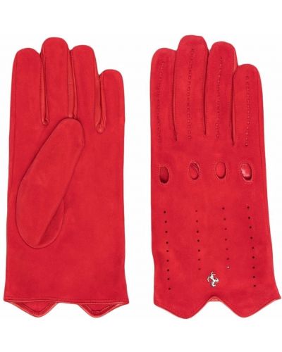 Кожени ръкавици Ferrari червено