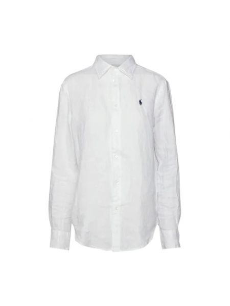 Koszula z długim rękawem klasyczna Ralph Lauren biała