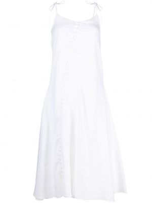 Rochie midi de in asimetrică Pnk alb