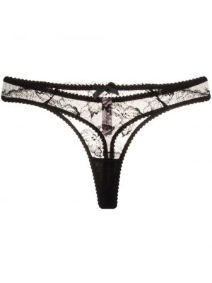 Blonder floral stringtruser Agent Provocateur svart