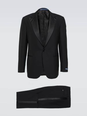 Czarny garnitur wełniany Polo Ralph Lauren