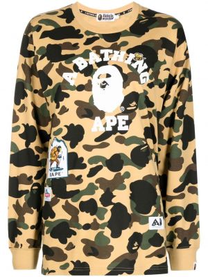 Top con stampa camouflage A Bathing Ape® marrone