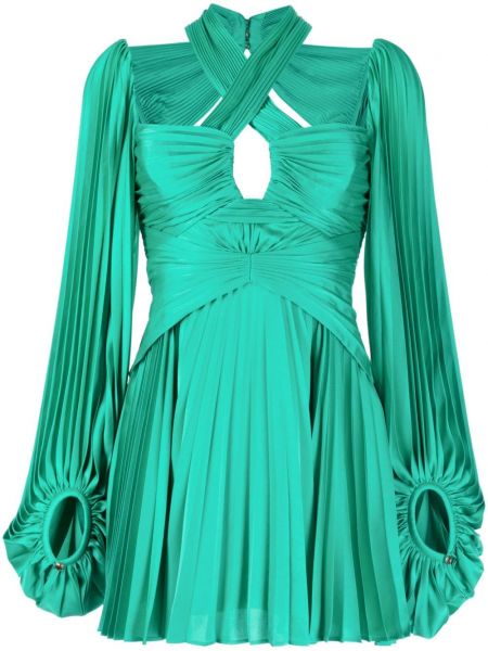 Sukienka koktajlowa plisowana Acler zielona