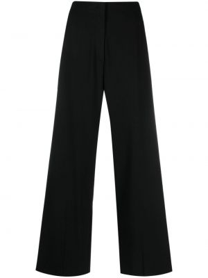 Křišťálové rovné kalhoty s nízkým pasem Forte Forte černé