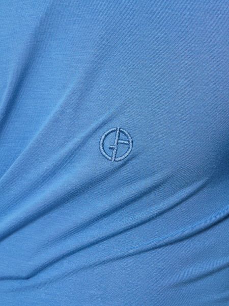 Camiseta de viscosa de tela jersey Giorgio Armani