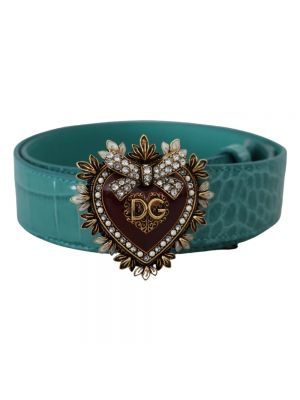 Cinturón de cuero con hebilla con corazón Dolce & Gabbana
