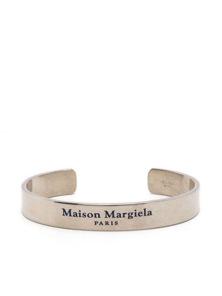 Srebrna bransoletka Maison Margiela - niebieski