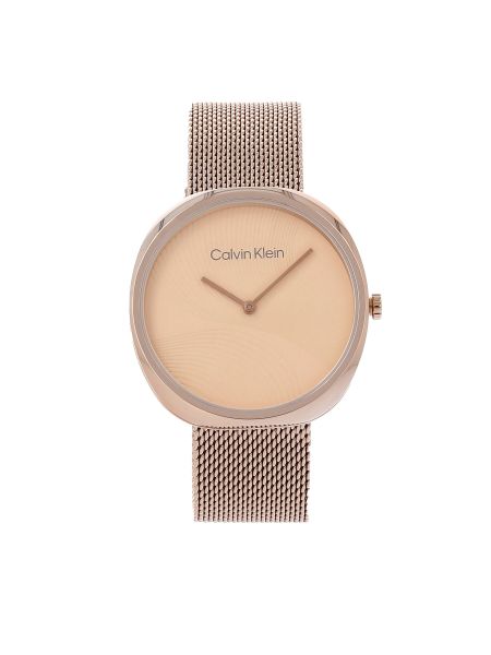 Rožinio aukso laikrodžiai Calvin Klein