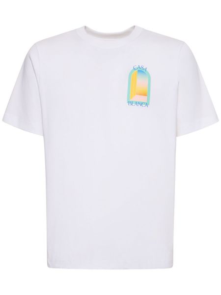 Trykt t-shirt Casablanca hvid