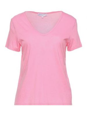 T-shirt di cotone in modal con motivo a stelle Michael Stars rosa