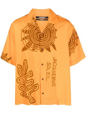 Camicia con stampa Jacquemus arancione