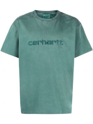 Tricou cu broderie Carhartt Wip verde