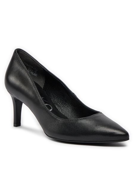 Полуотворени обувки с ток Ryłko черно