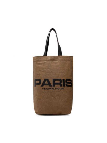 Shopper handtasche Philippe Model braun